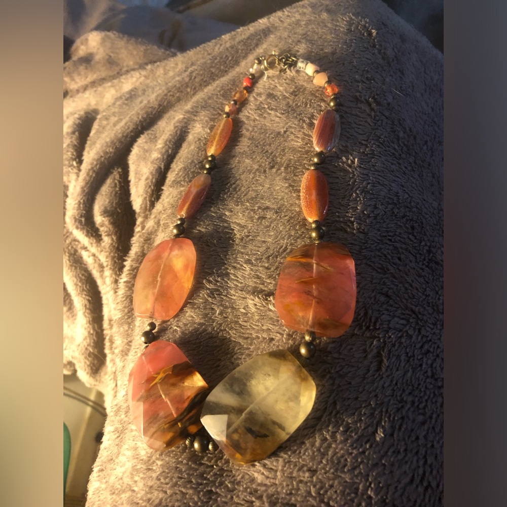 Elegant Cherry Quartz Beaded Necklace- 80A $40 or $35 w/offer